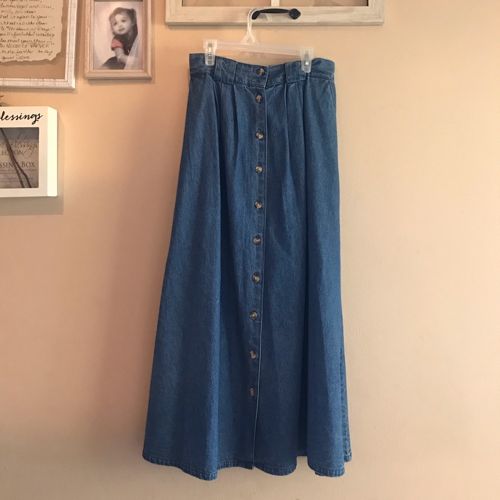 Vintage Denim button-down skirt